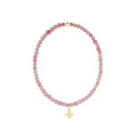 Classic 3mm Bracelet Signature Cross Gold Charm