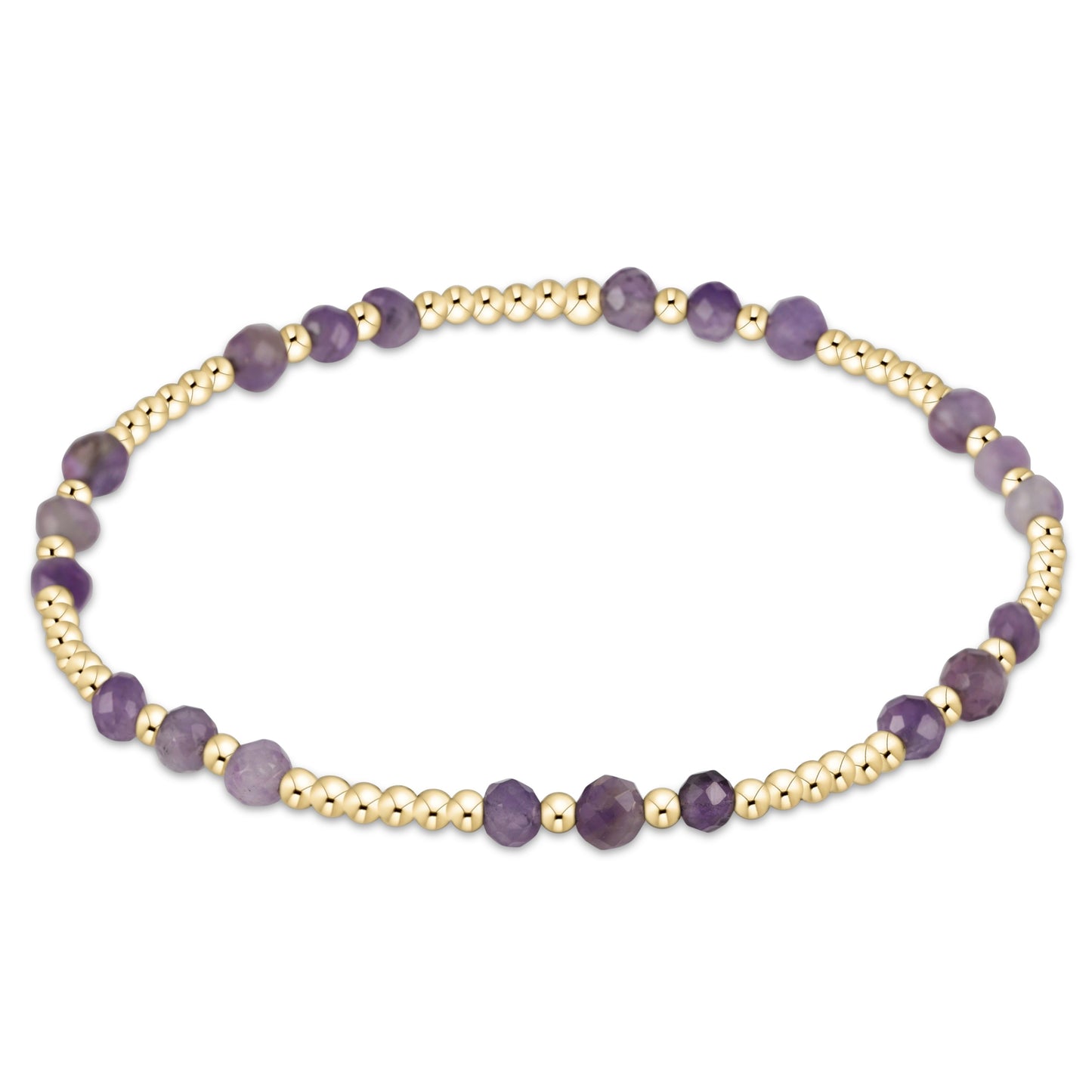 gemstone gold joy pattern 3mm bead bracelet