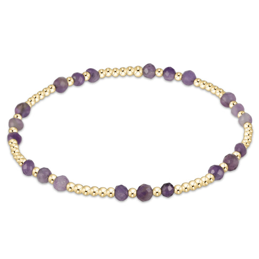 gemstone gold joy pattern 3mm bead bracelet
