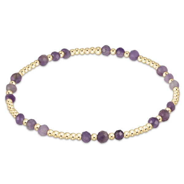 gemstone gold joy pattern 3mm bead bracelet