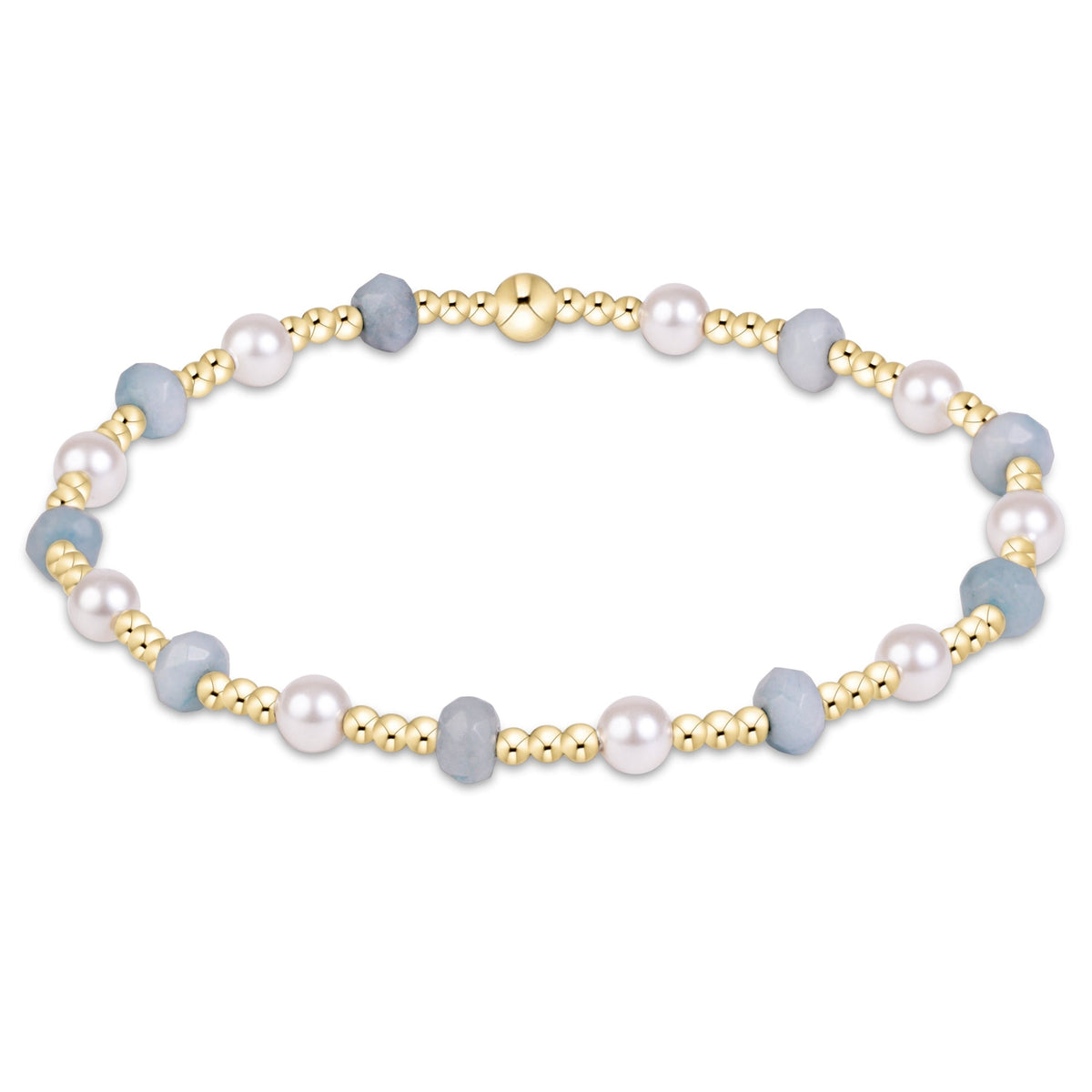 enewton Sincerity Gemstone Pearl 4mm Bracelet, Aquamarine