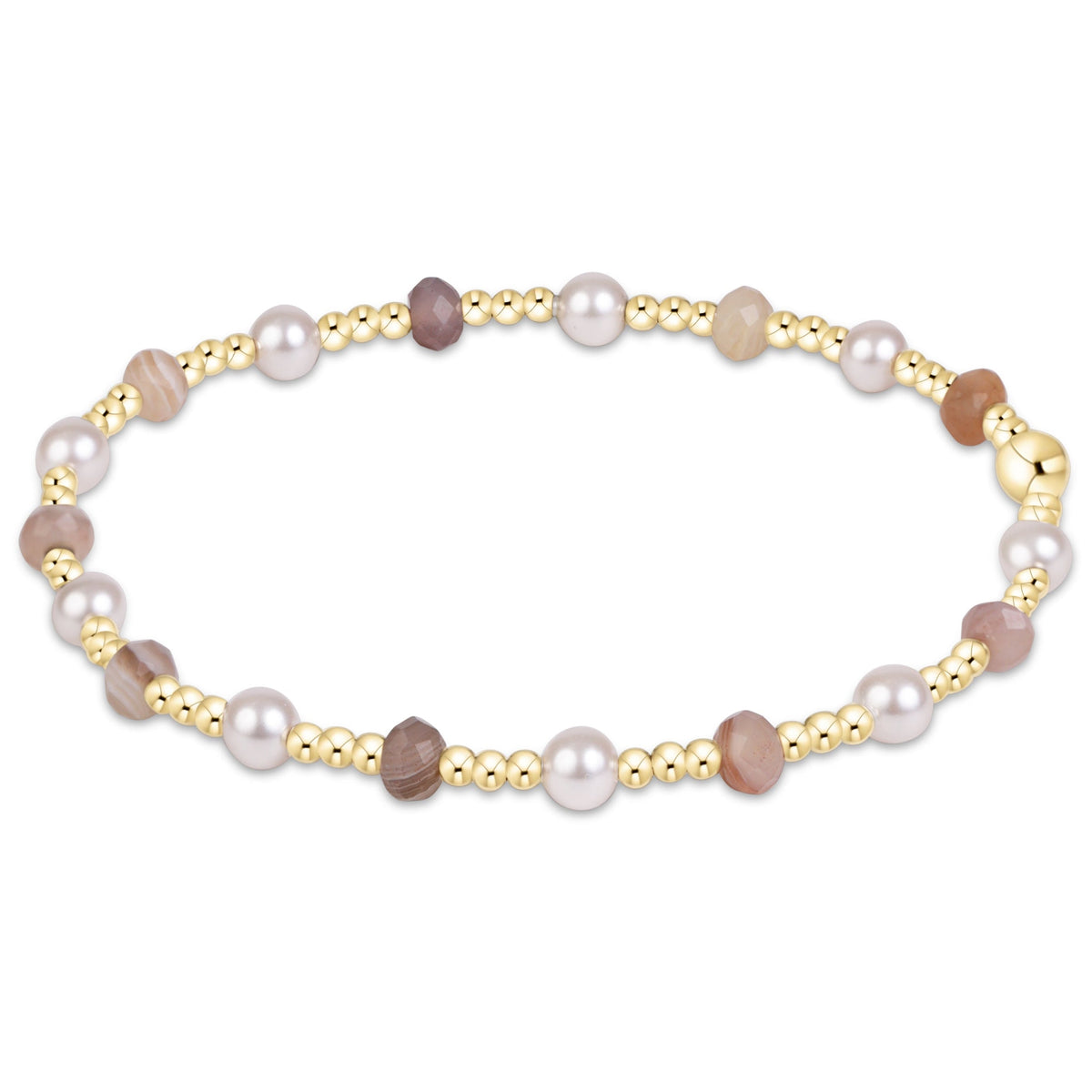 enewton Sincerity Gemstone Pearl 4mm Bracelet, Botswana Agate