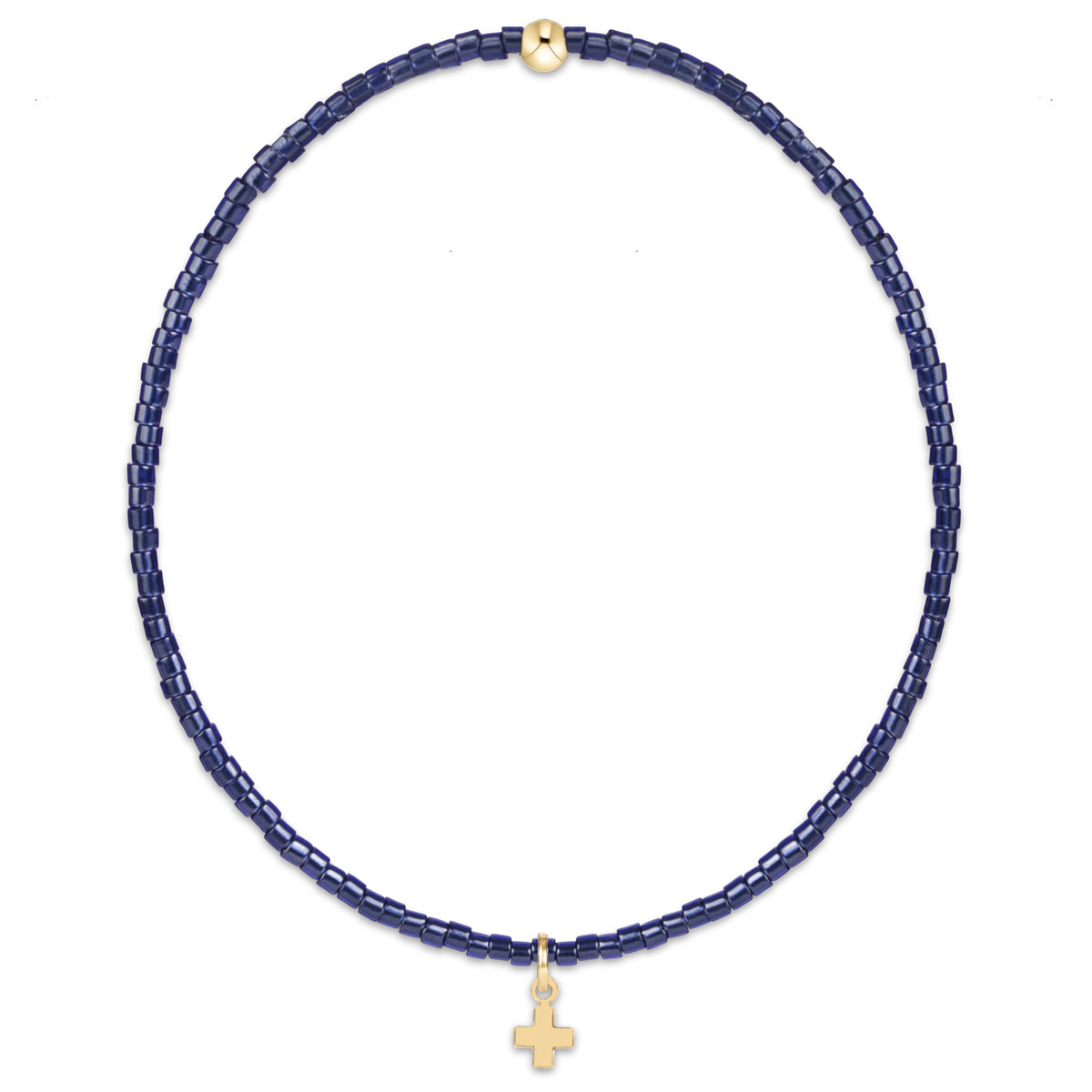 enewton Hope Classic Signature Cross Small Gold Charm FW26 Colors, Navy