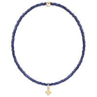 enewton Hope Classic Signature Cross Small Gold Charm FW26 Colors, Navy