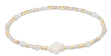 Hope Unwritten Color Signature Cross Bead Bracelet