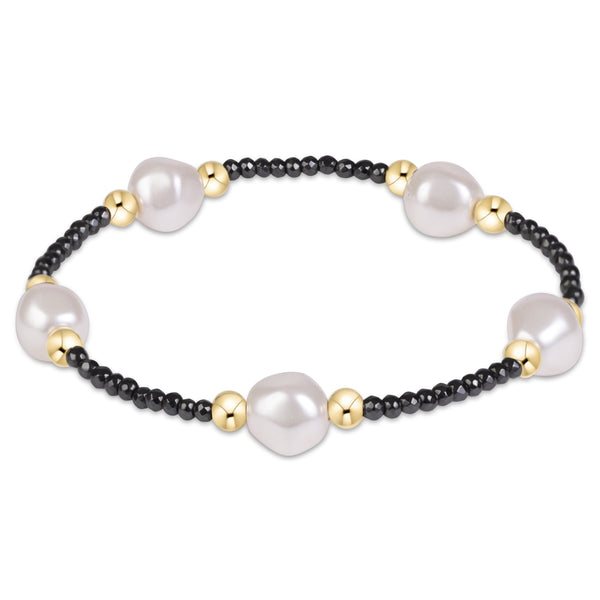 Extends Purpose Admire Pearl 8mm Faceted Hematite Bracelet