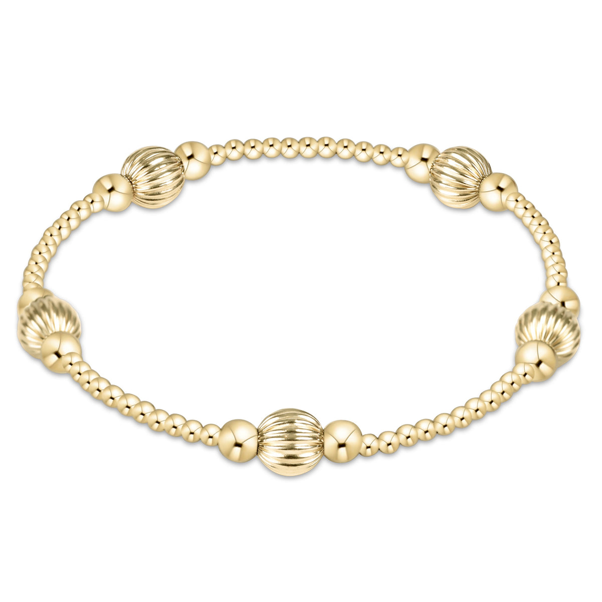 purpose dignity 6mm bead bracelet - gold