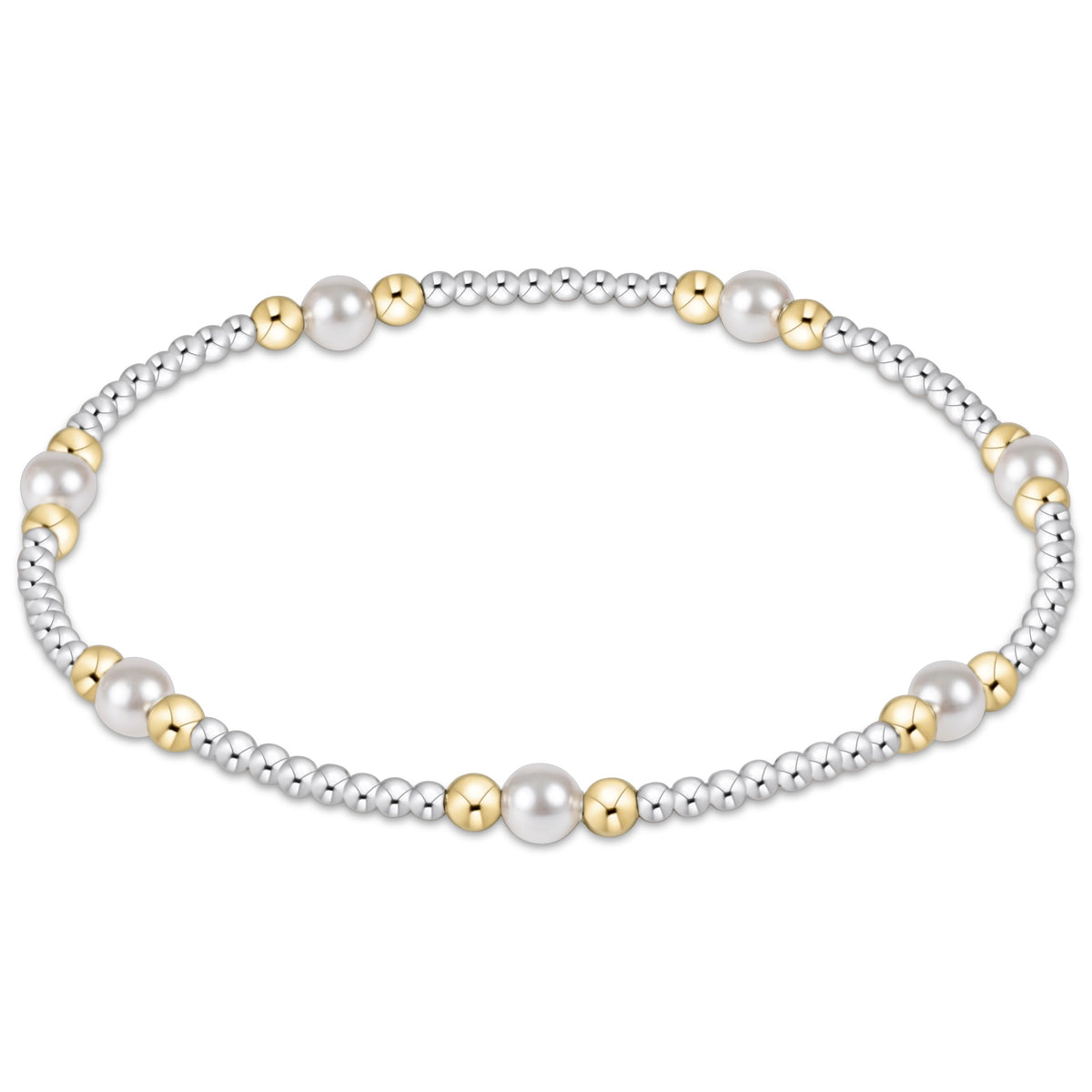 purpose pearl bead bracelet - mixed metal