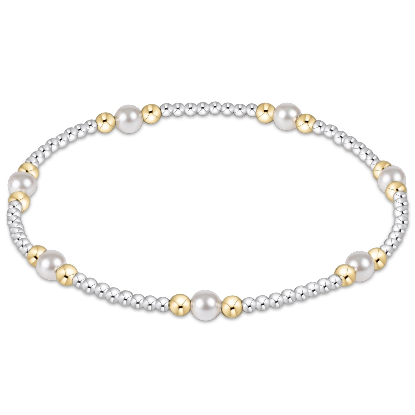 purpose pearl bead bracelet - mixed metal
