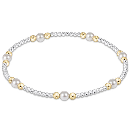 purpose pearl bead bracelet - mixed metal