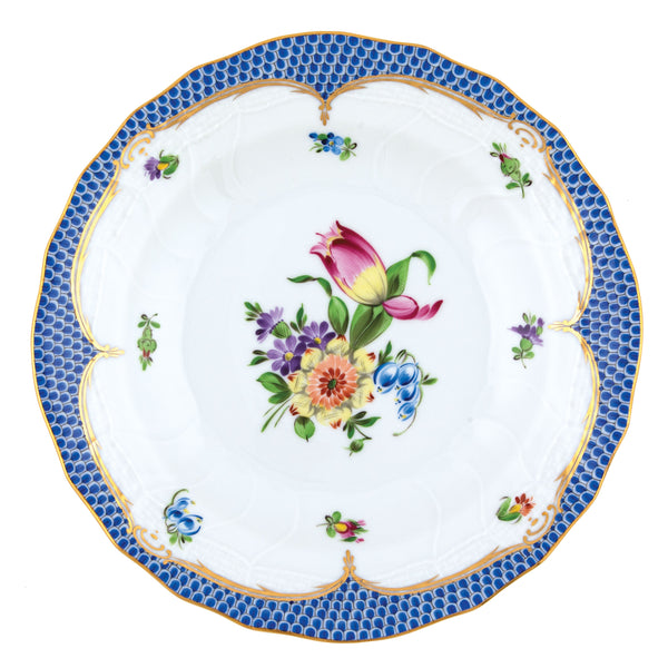Printemps Blue Dessert Plate, Motif 3