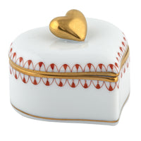 Double Heart Box — Rust
