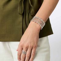 Julie Vos Sterling Bamboo Cuff
