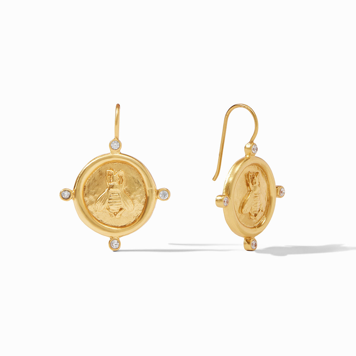 Julie Vos Bee Cameo Earring, Cubic Zirconia