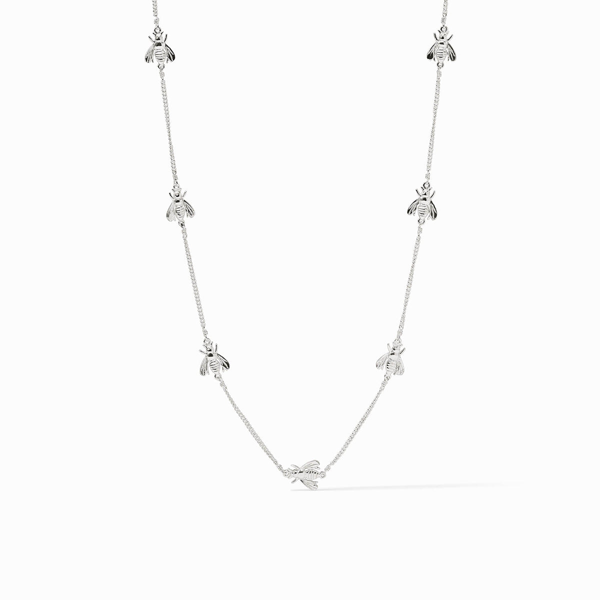 Julie Vos Sterling Bee Delicate Station Necklace