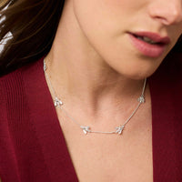 Julie Vos Sterling Bee Delicate Station Necklace
