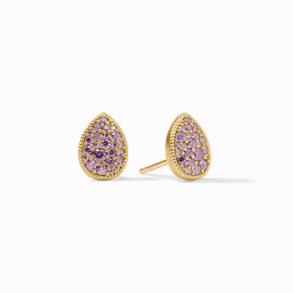 Pavé Teardrop Stud