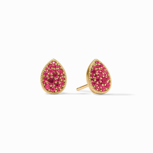 Pavé Teardrop Stud