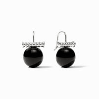 Julie Vos Sterling Blair Earring, Obsidian Black