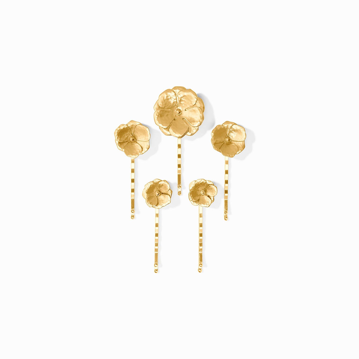 Julie Vos Bloom Bobby Pin Set, Gold