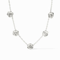 Julie Vos Sterling Bloom Delicate Station Necklace, Silver