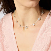 Julie Vos Sterling Bloom Delicate Station Necklace