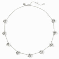 Julie Vos Sterling Bloom Delicate Station Necklace