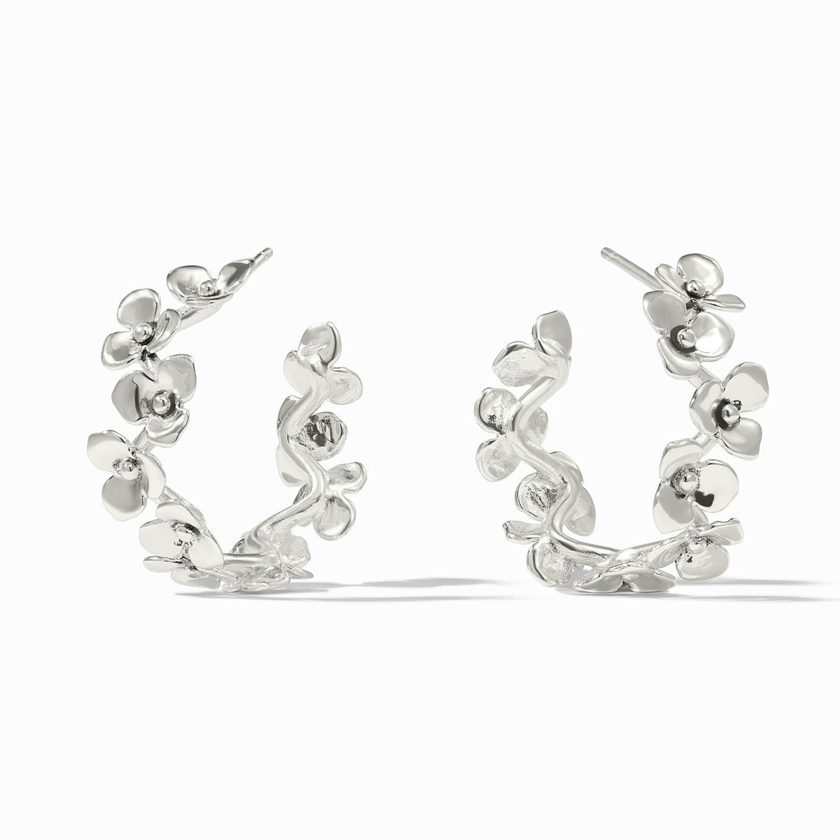 Julie Vos Sterling Bloom Hoop, Silver