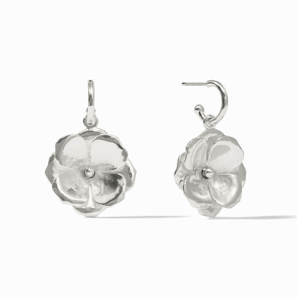 Sterling Bloom Hoop & Charm Earring