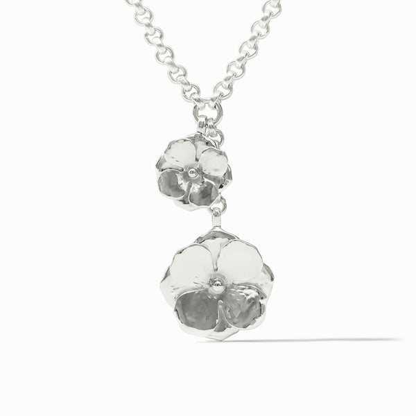 Sterling Bloom Lariat Necklace