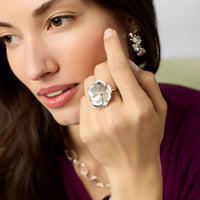 Julie Vos Sterling Bloom Statement Ring