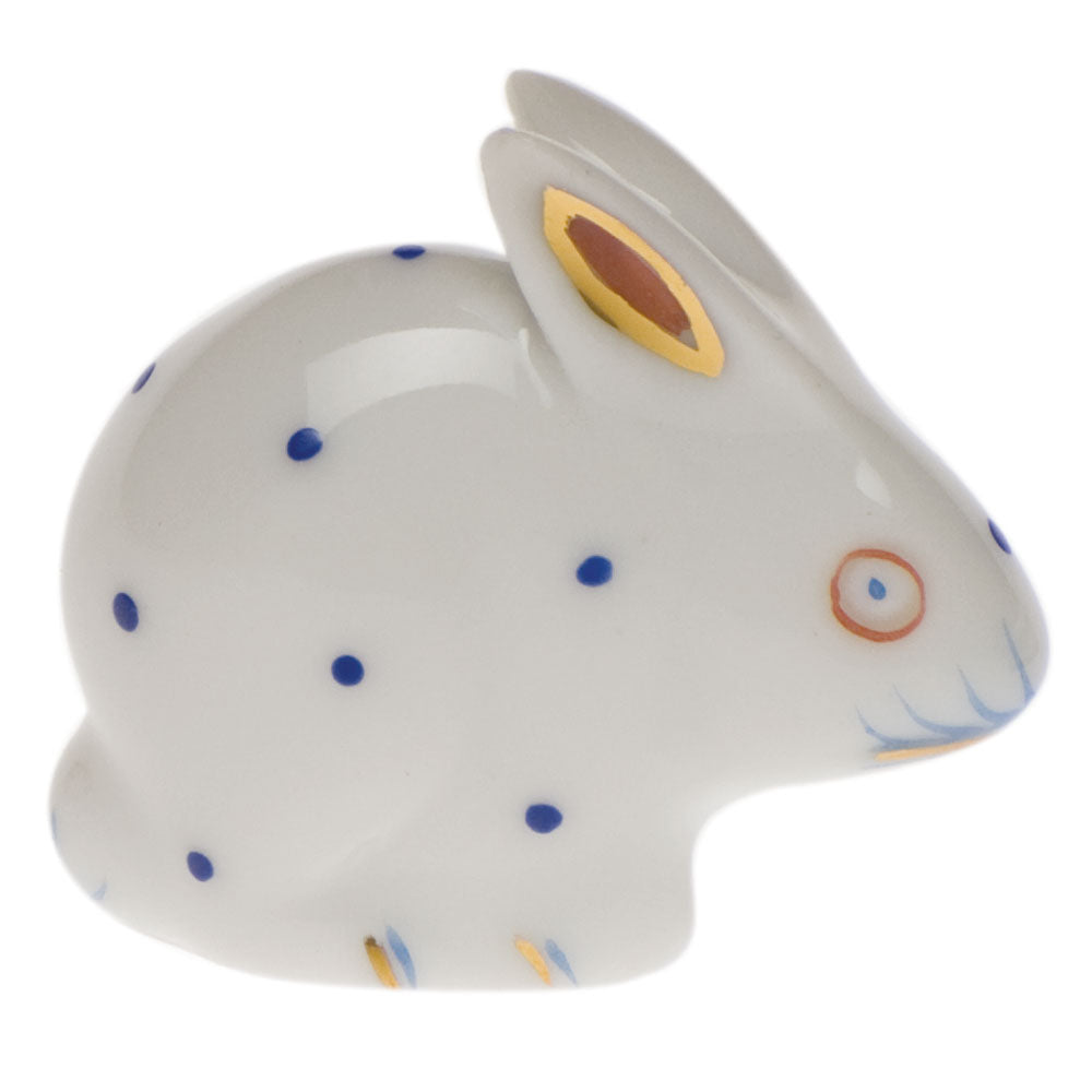 Polka Dot Rabbit — Blue & White