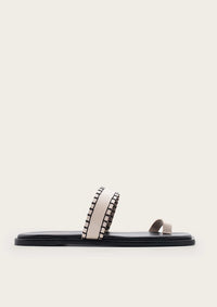 Black Pirita Toe Ring Sandal