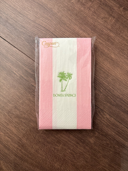 Bonita Springs Palm Light Pink Guest Towels