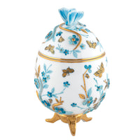 Egg with Flowers- Blue — Blue