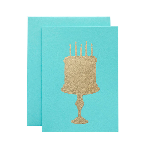 Blue Birthday Cake Card