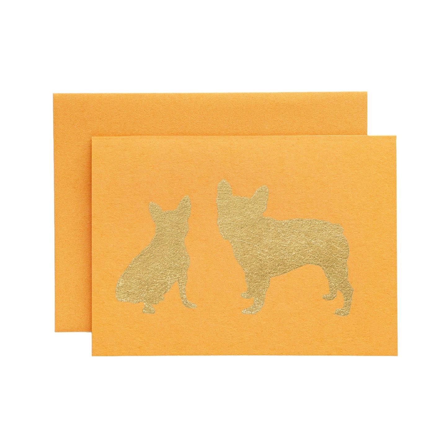 Orange Frenchie Dogs Card