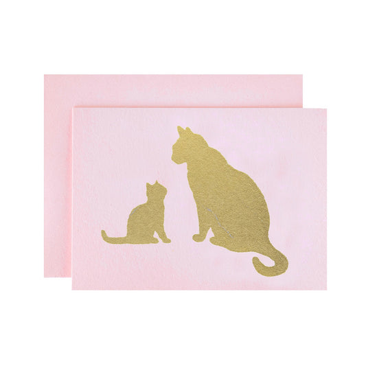 Light Pink Cat & Kitten Card