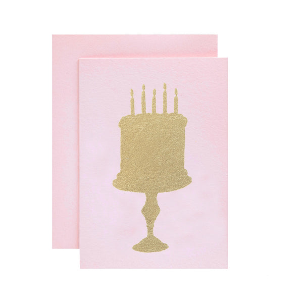 Light Pink Birthday Cake Card