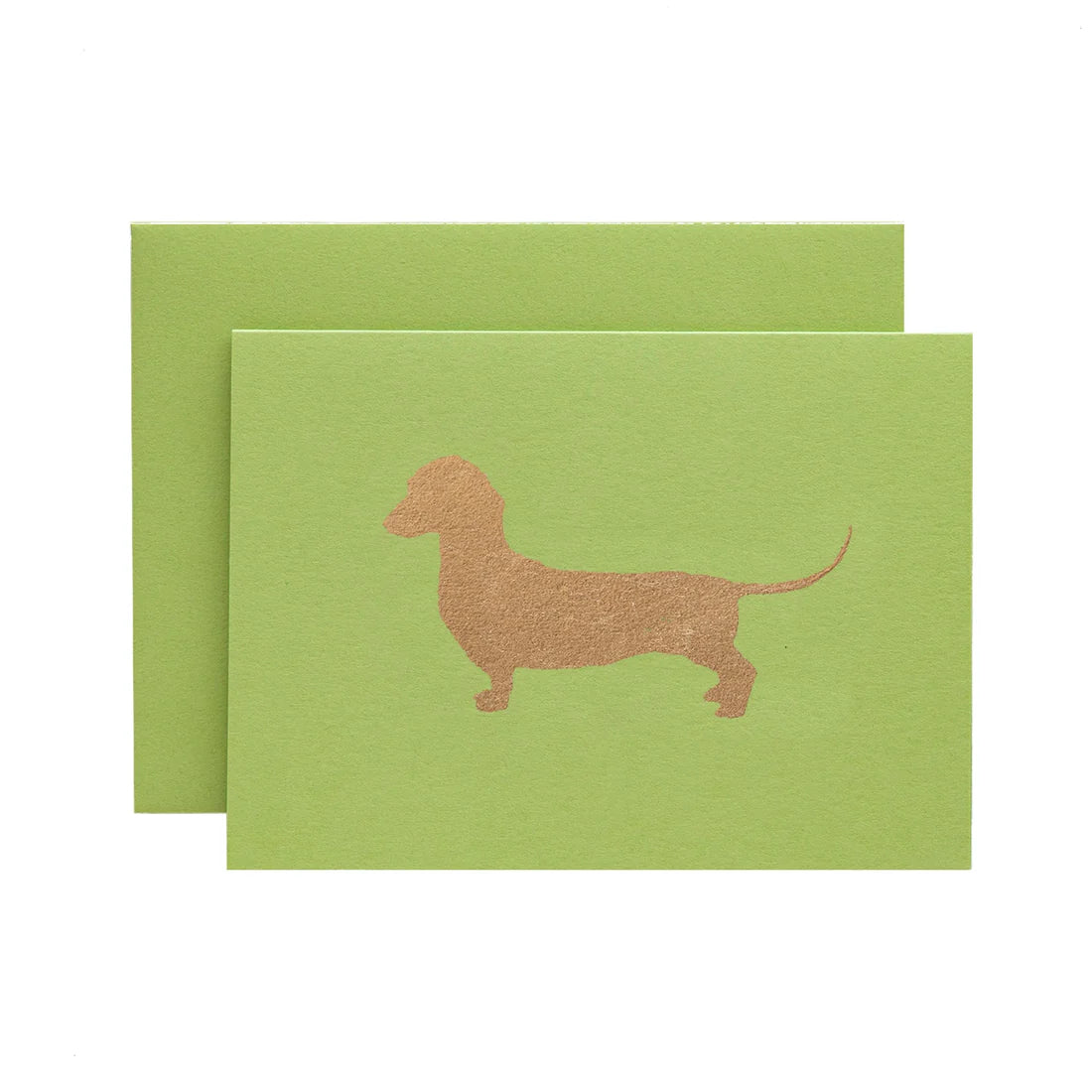 Lime Green Dachshund Card