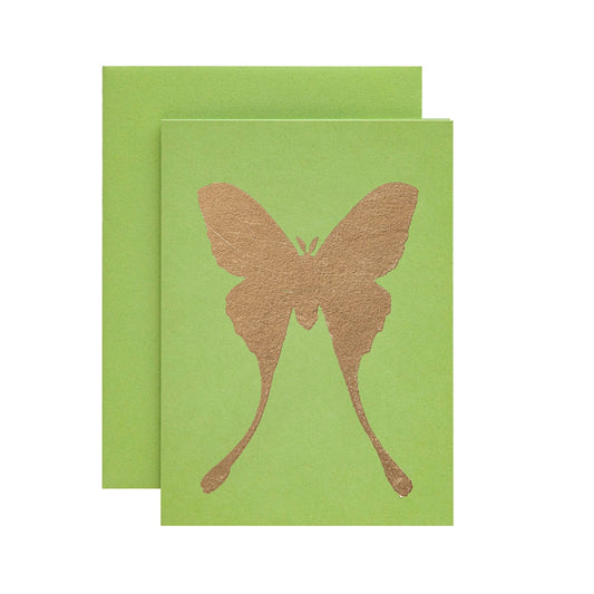 Lime Green Luna Moth Card