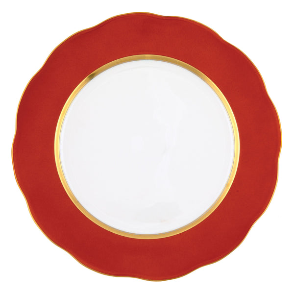 Silk Ribbon Service Plate, Pumpkin