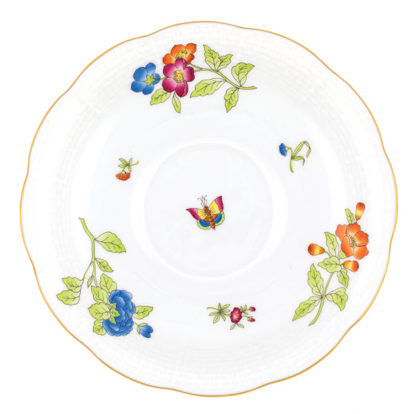 Antique Iris Tea Saucer, Motif 1