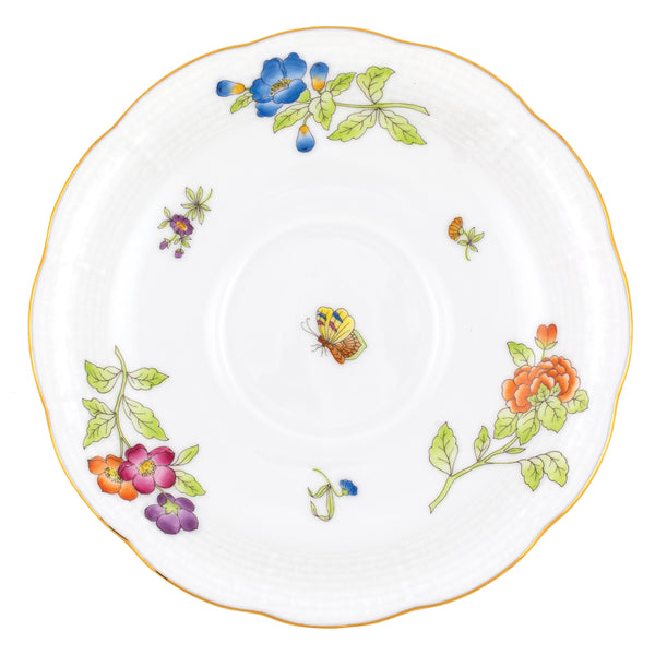 Antique Iris Tea Saucer, Motif 3