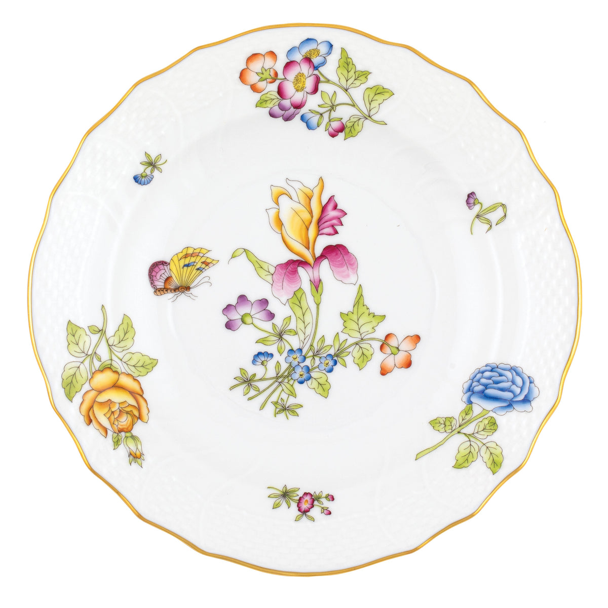 Antique Iris Salad Plate, Motif 2