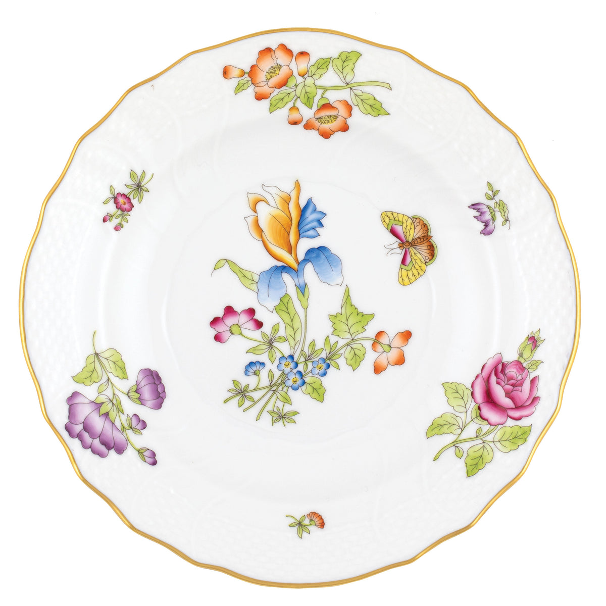 Antique Iris Salad Plate, Motif 3