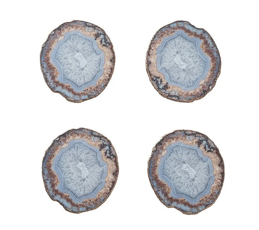 Strata Coasters in Beige/Taupe/Gray (set of 4)