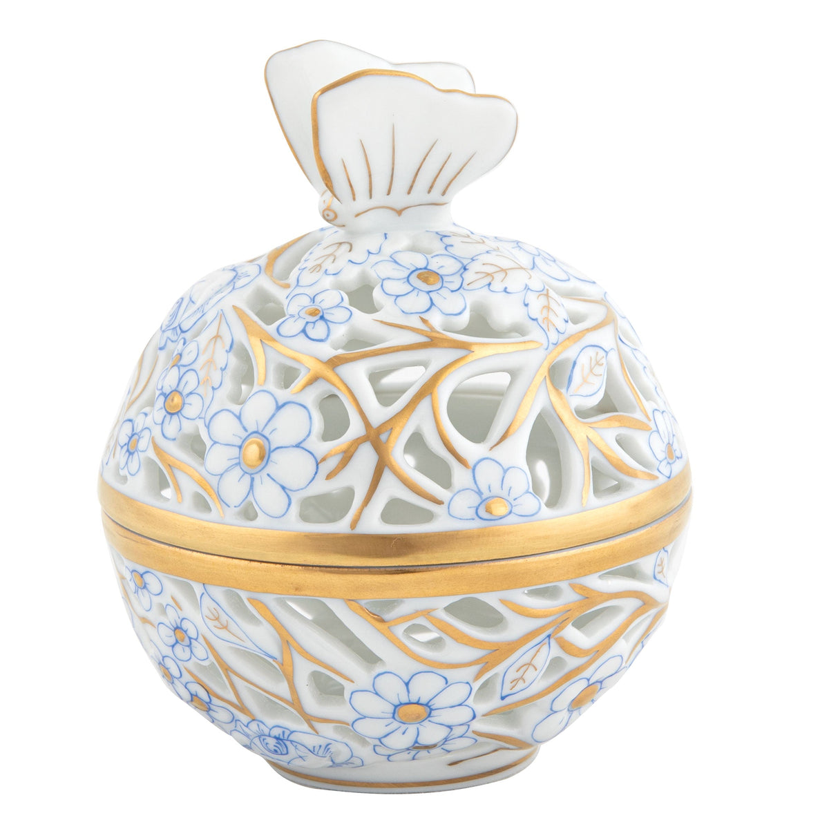 Openwork Ball with Butterfly — Blue