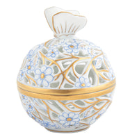 Openwork Ball with Butterfly — Blue