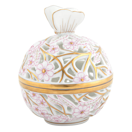 Openwork Ball with Butterfly in Pink